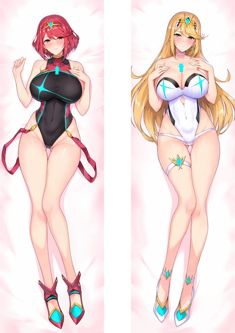 Pyra et Mythra duo en maillot de bain dakimakura