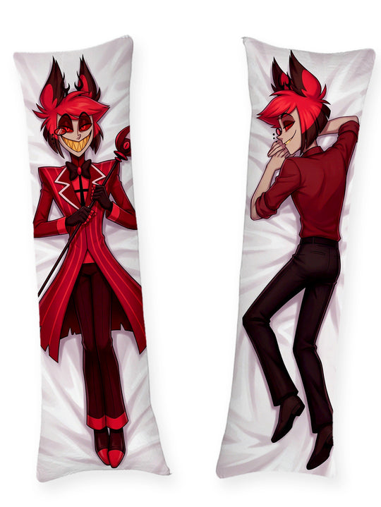 Alastor costume rouge à rayures dakimakura