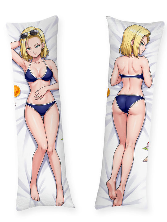Android 18 bikini bleu marine pin-up dakimakura