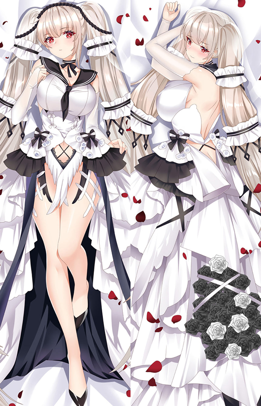 Formidable robe de soirée blanche dakimakura