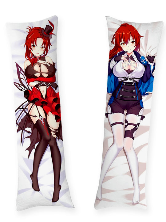Himeko Murata robe pourpre et veste bleue dakimakura