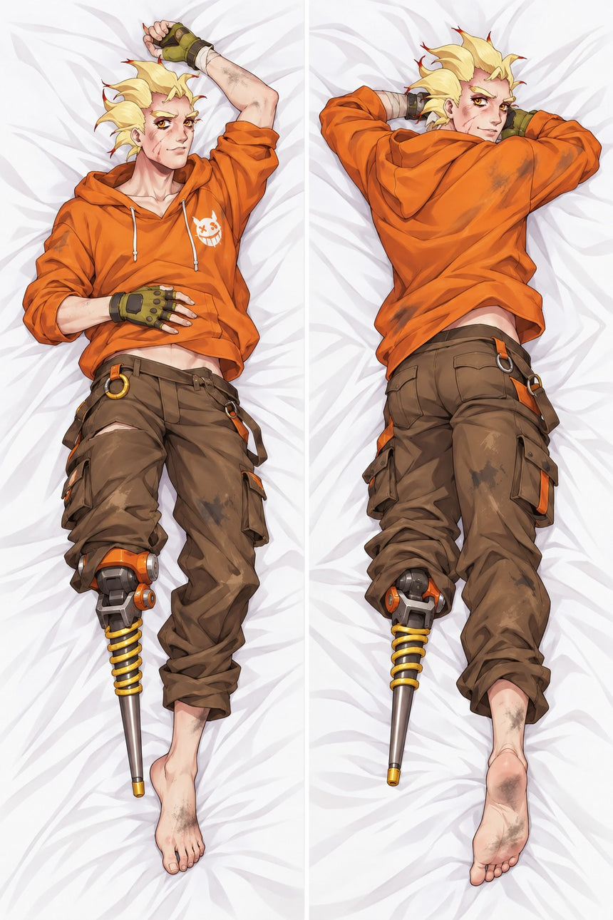 Junkrat Orange Hoodie Body Pillow