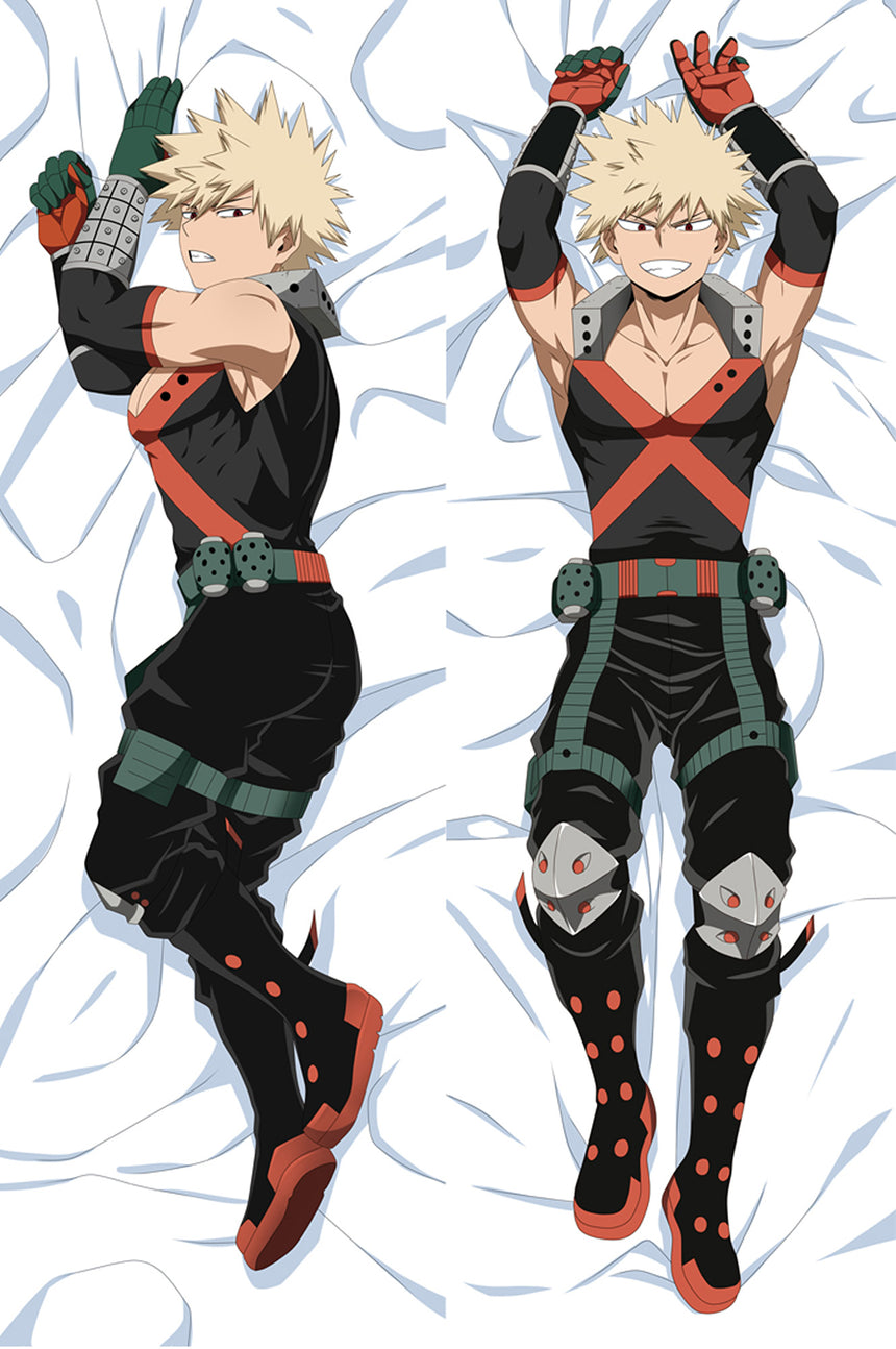 Katsuki Bakugo en costume de héros dakimakura