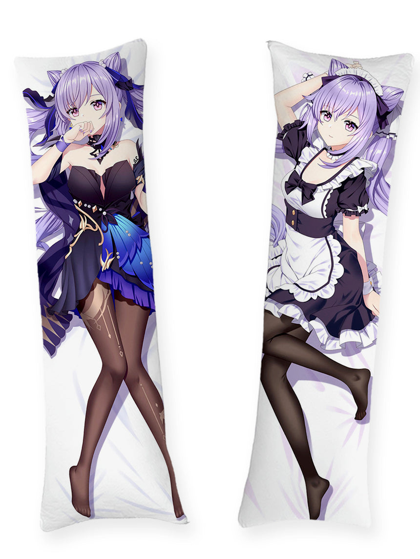 Keqing tenue de soubrette dakimakura