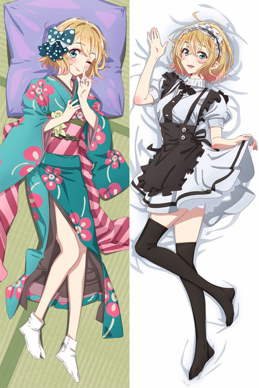 Mami Nanami Kimono bleu canard dakimakura