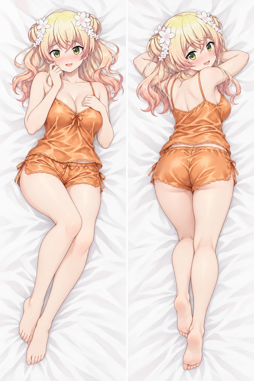 Momosuzu Nene Orange Satin Set Body Pillow