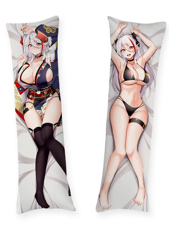 Prinz Eugen kimono et bikini noir dakimakura