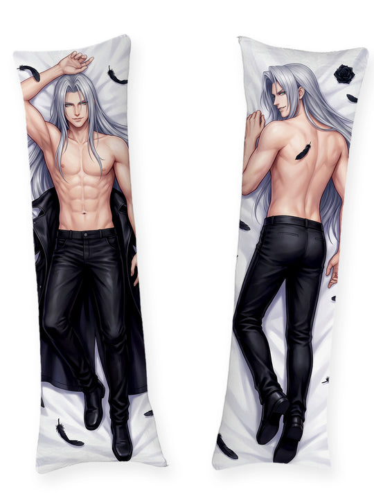 Sephiroth torse nu plumes noires dakimakura