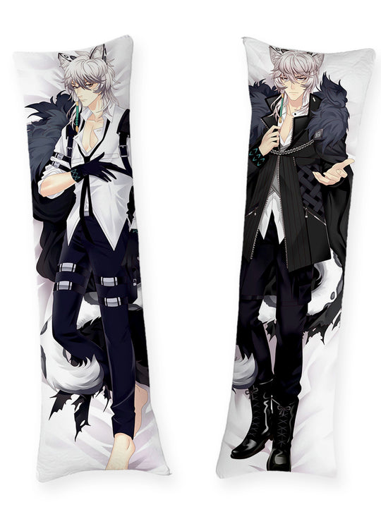 SilverAsh manteau noir et blanc dakimakura