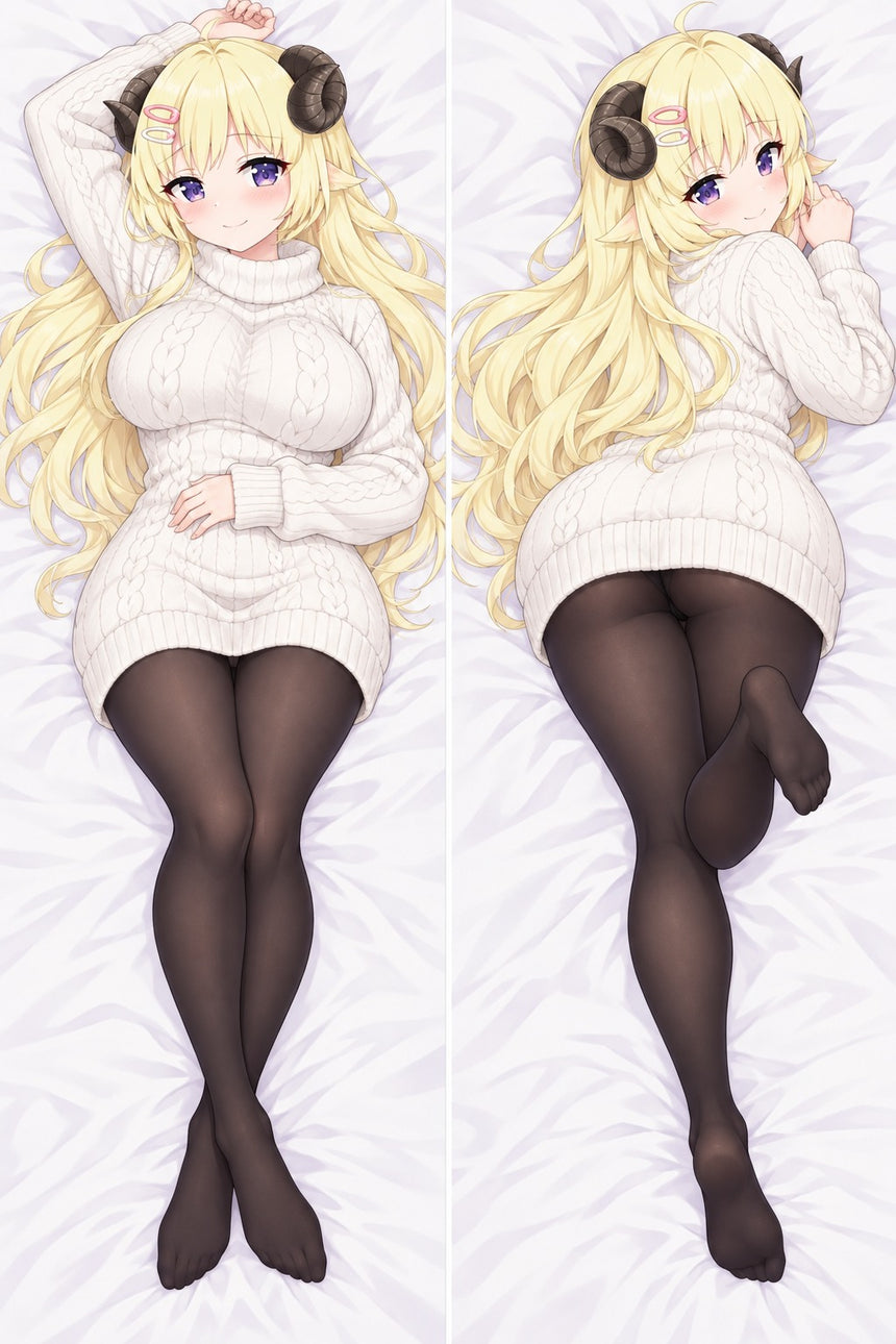 Tsunomaki Watame Knit Sweater Dress Body Pillow