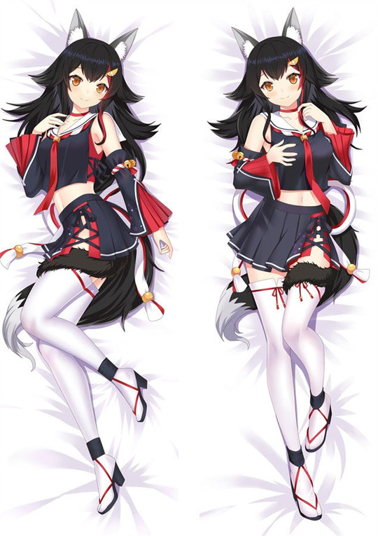 Ookami Mio tenue de loup noir dakimakura