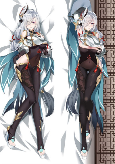Shenhe tenue aux rubans de givre dakimakura