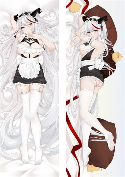 Aegir tenue de soubrette et bas blancs dakimakura