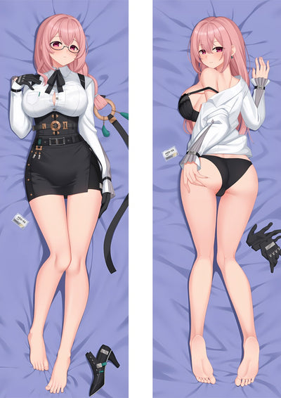 Tsukishiro Yanagi look de bureau lavande dakimakura