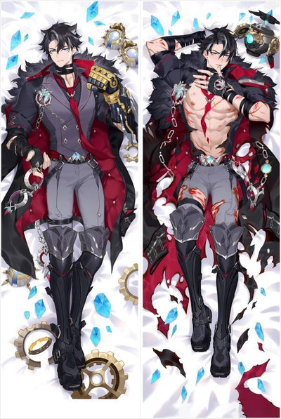 Wriothesley chemise ouverte déchirée dakimakura