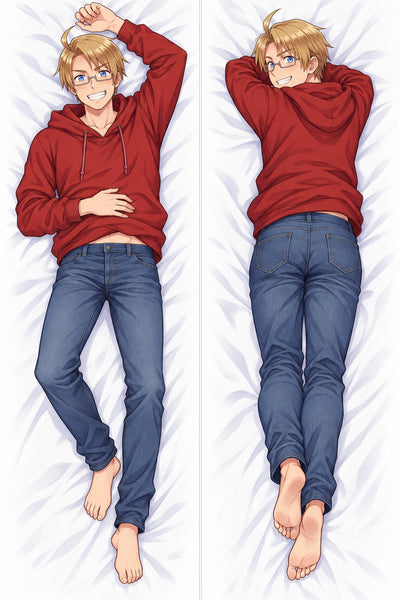 America sweat à capuche rouge dakimakura