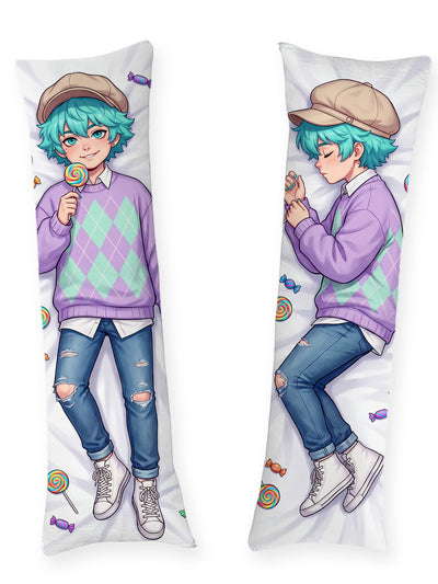 Baby Saja pull à losanges et sucette dakimakura