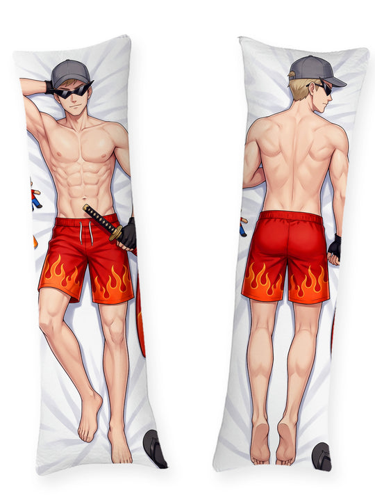 Bro Strider short de bain à flammes dakimakura