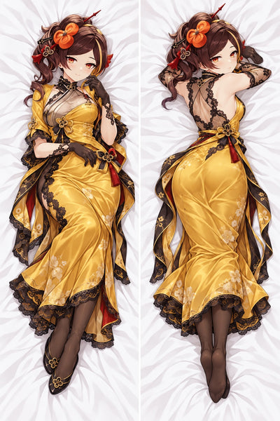Chiori robe en soie dorée dakimakura