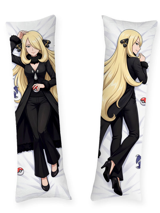 Cynthia championne Pokémon manteau noir dakimakura