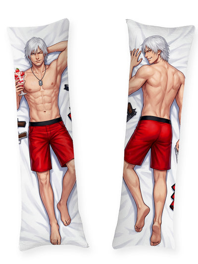 Dante short de bain rouge estival dakimakura