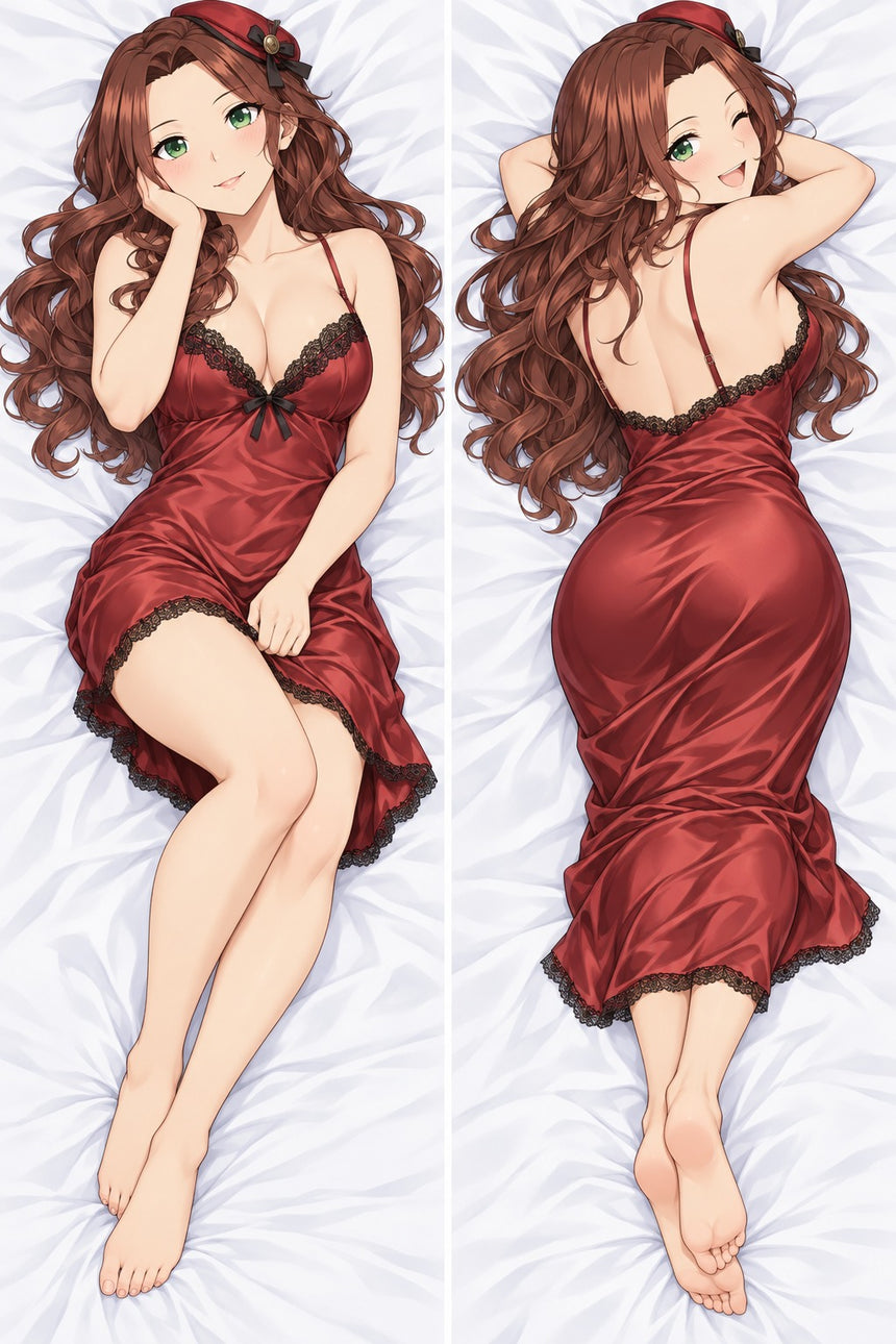 Dorothea Arnault Red Satin Nightgown Body Pillow