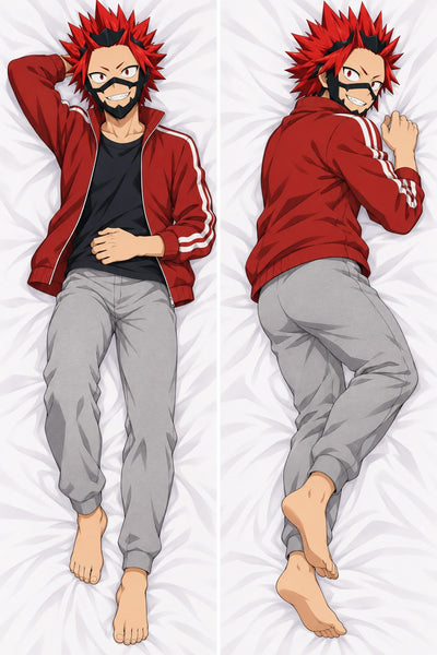 Eijiro Kirishima veste de survêtement rouge dakimakura