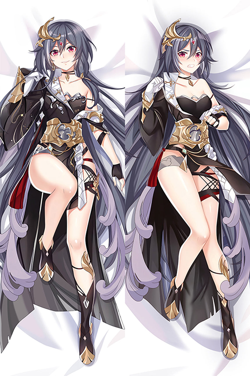Fu Hua noir et or dakimakura