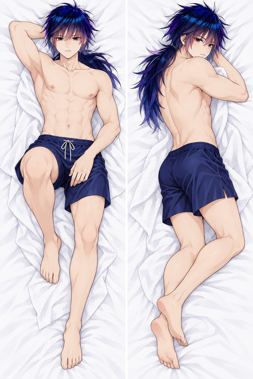Giyu Tomioka Navy Swim Shorts Body Pillow