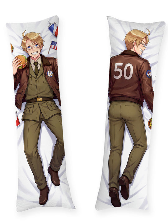 Hetalia America blouson aviateur et hamburger dakimakura