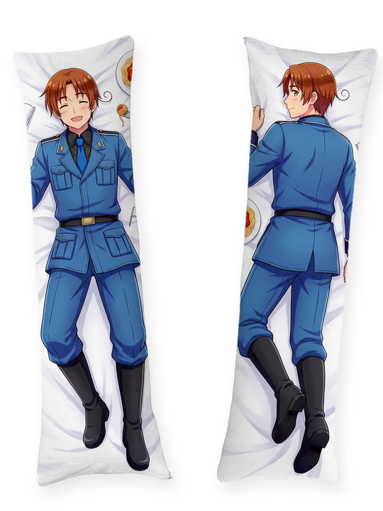 Hetalia Italy uniforme bleu et pâtes dakimakura