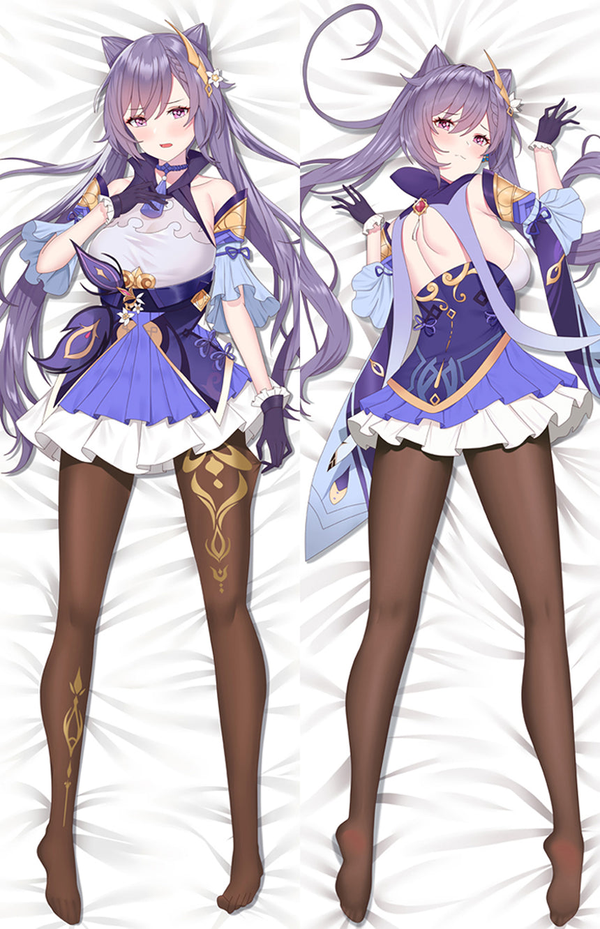 Keqing robe violette dakimakura