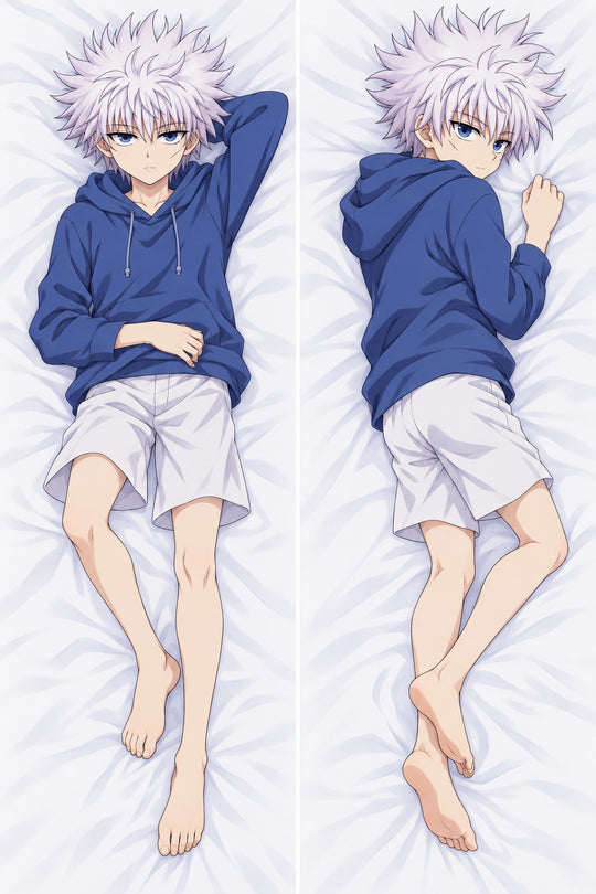Killua Blue Hoodie Body Pillow