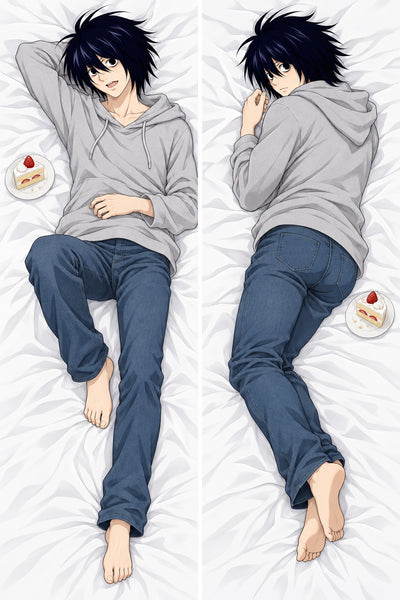 L Lawliet sweat à capuche gris dakimakura