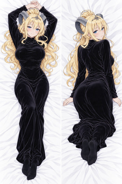 Lucifer robe en velours noir dakimakura