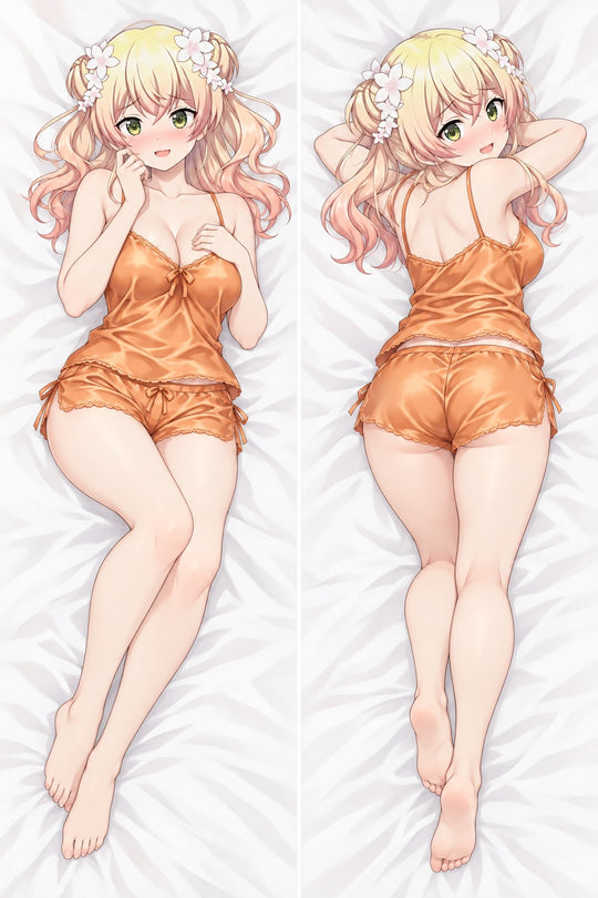 Momosuzu Nene Orange Satin Set Body Pillow
