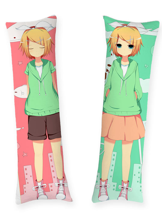 Rin Kagamine sweat à capuche vert dakimakura