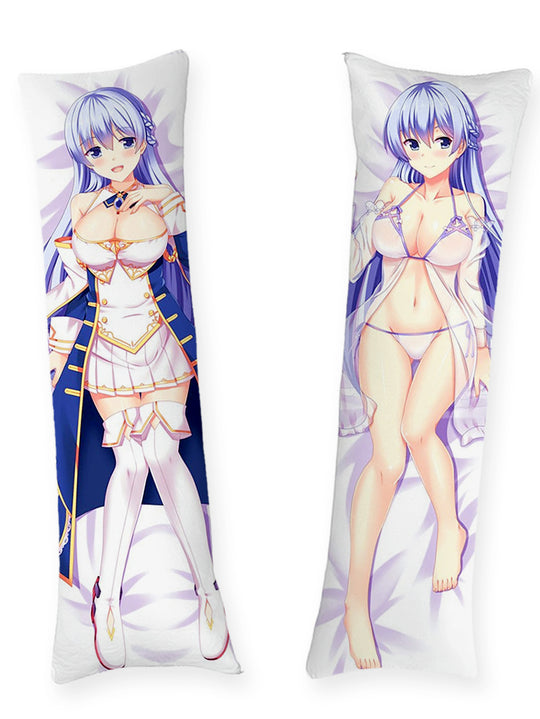 Rodney manteau bleu et bikini blanc dakimakura