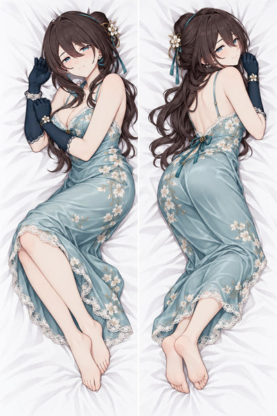 Ruan Mei nuisette bleu sarcelle dakimakura