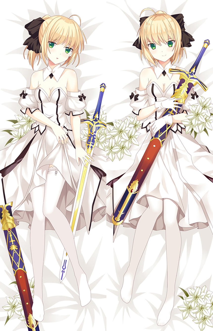 Saber Lily robe blanche dakimakura