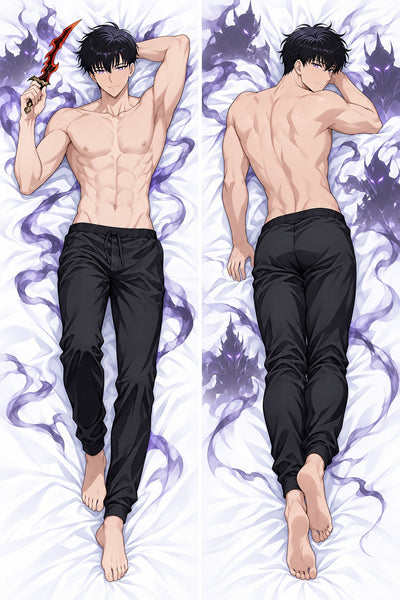 Sung Jinwoo torse nu et dague dakimakura