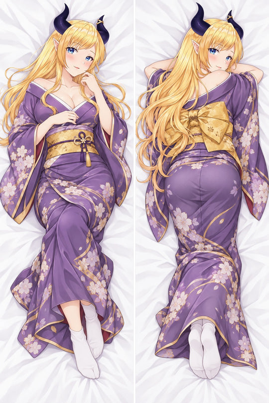 Yuzuki Choco Purple Kimono Body Pillow